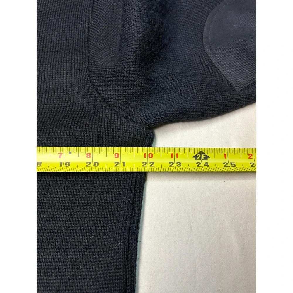 Military Equipment Corporation of America Black Wool Blend V‎ Neck Cardigan 44R